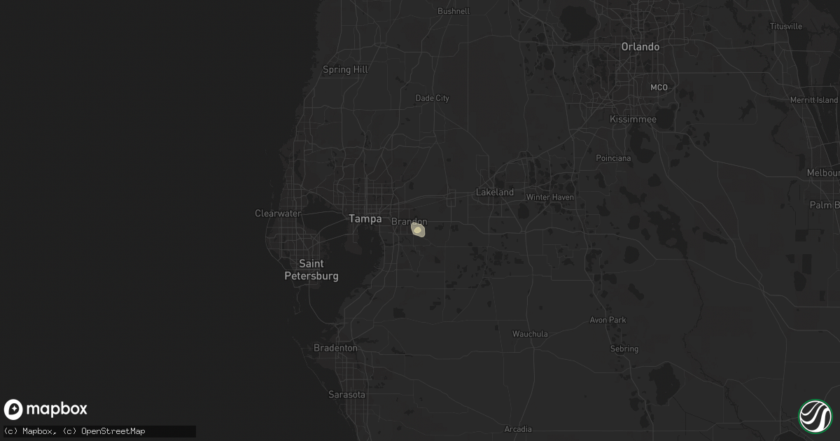 Hail map in Valrico, FL on June 3, 2016