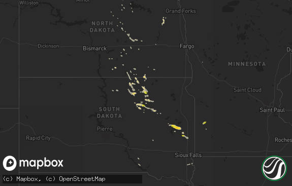 Hail map preview on 06-03-2016