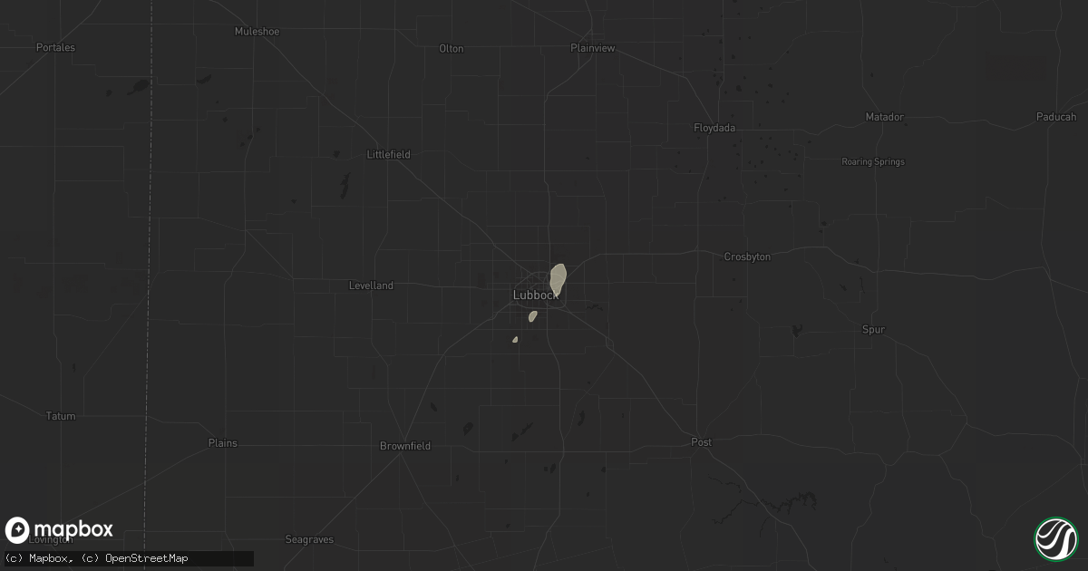 Hail map in Lubbock, TX on June 3, 2017