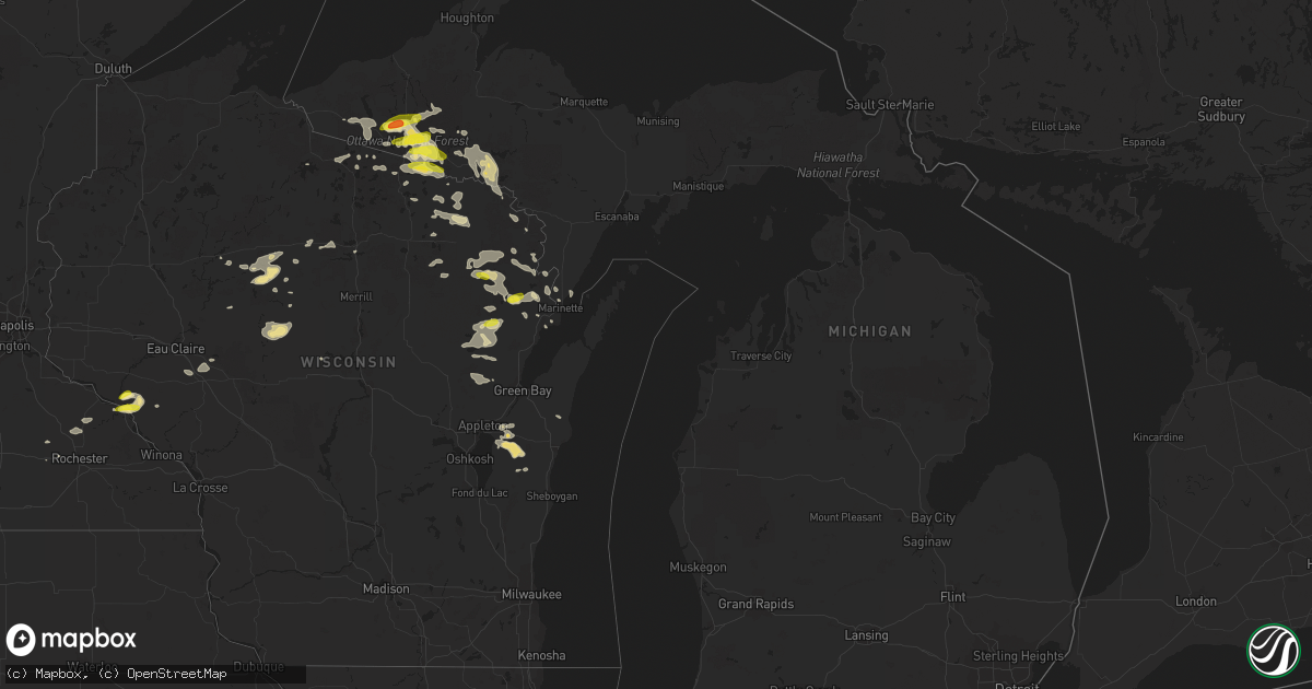 Hail map in Michigan on June 3, 2017