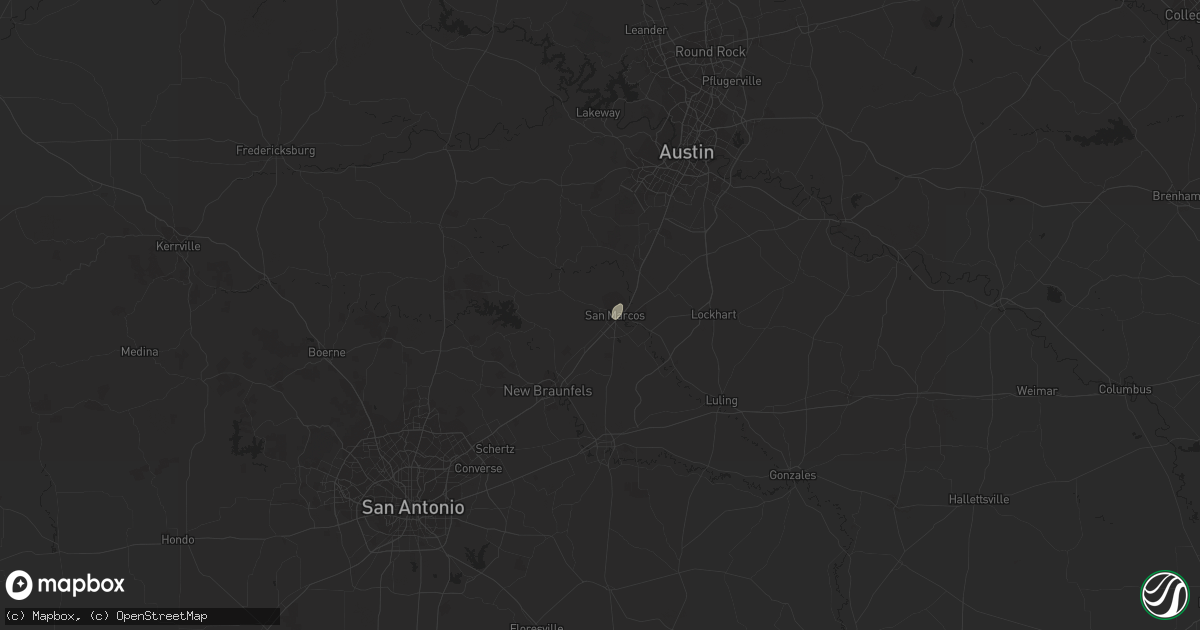 Hail map in San Marcos, TX on June 3, 2017