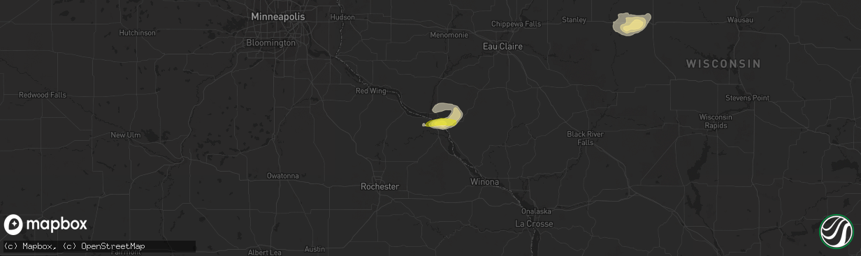 Hail map in Wabasha, MN on June 3, 2017