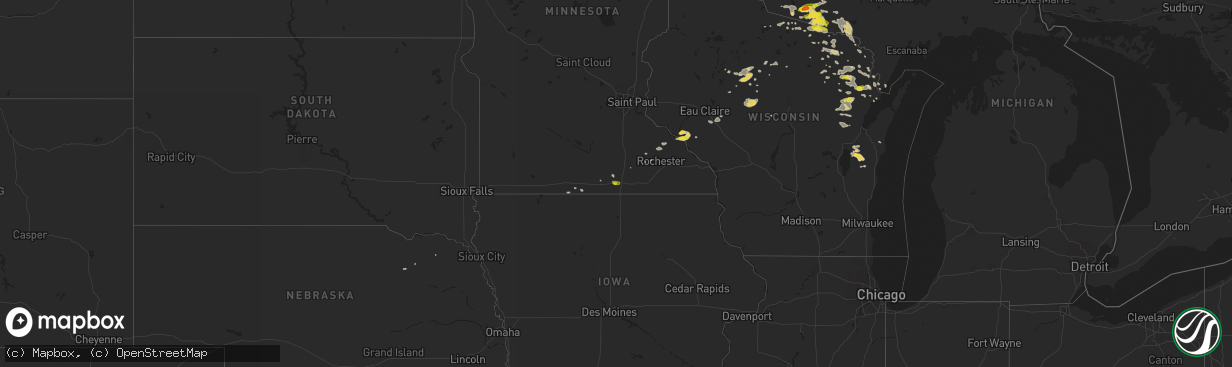 Hail map on June 3, 2017