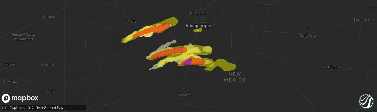 Hail map in Belen, NM on June 3, 2018