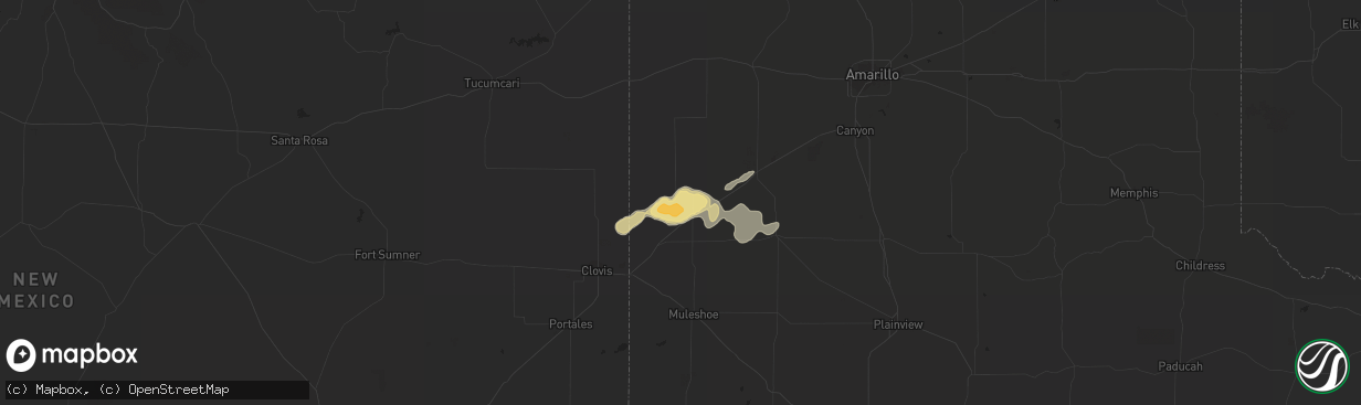 Hail map in Friona, TX on June 3, 2019