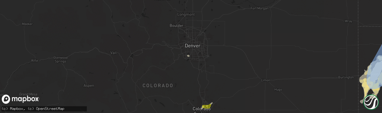 Hail map in Littleton, CO on June 3, 2019