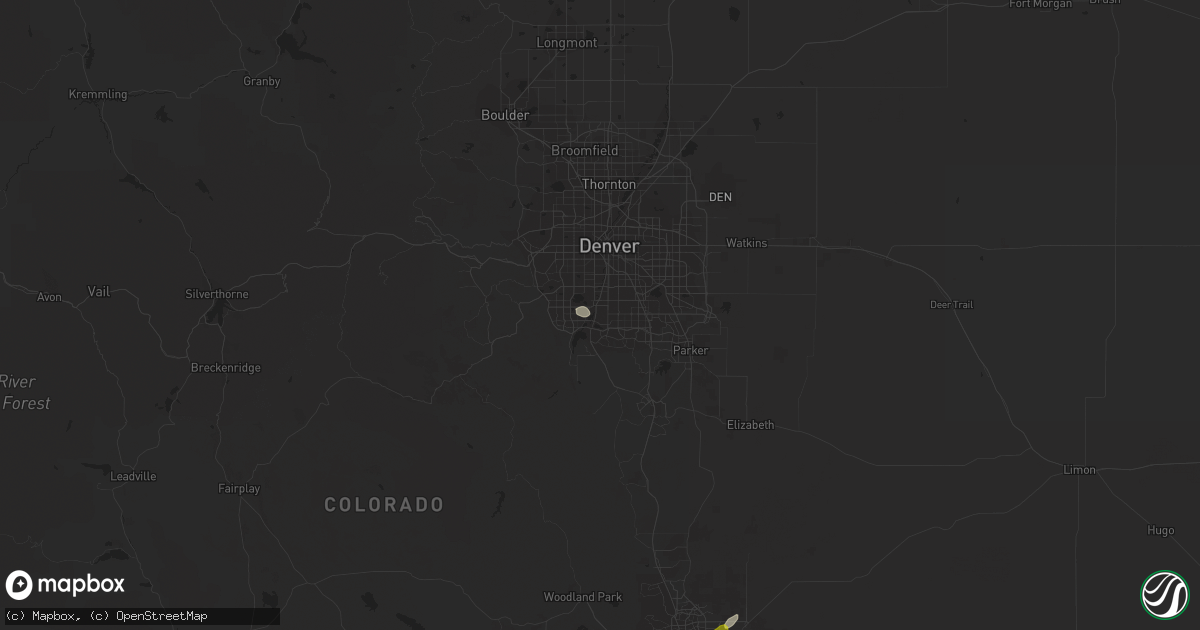 Hail map in Littleton, CO on June 3, 2019