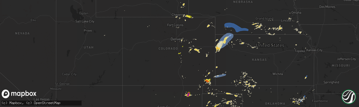 Hail map on June 3, 2019