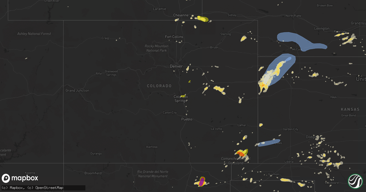 Hail map on June 3, 2019
