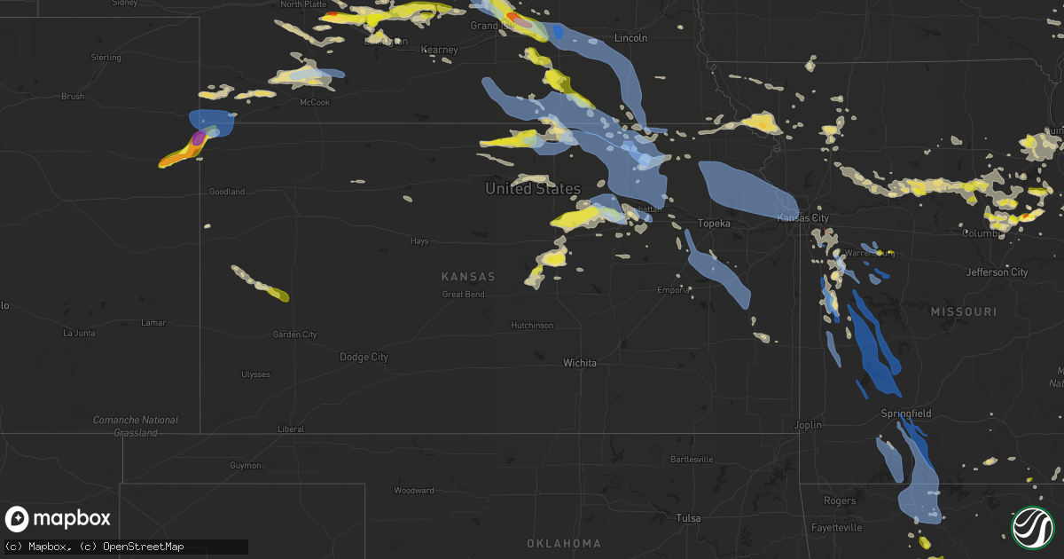 Hail map in Kansas on June 3, 2020
