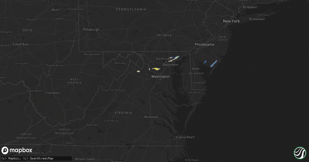 Hail map in Maryland on June 3, 2021