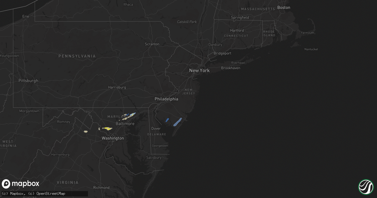 Hail map in New Jersey on June 3, 2021