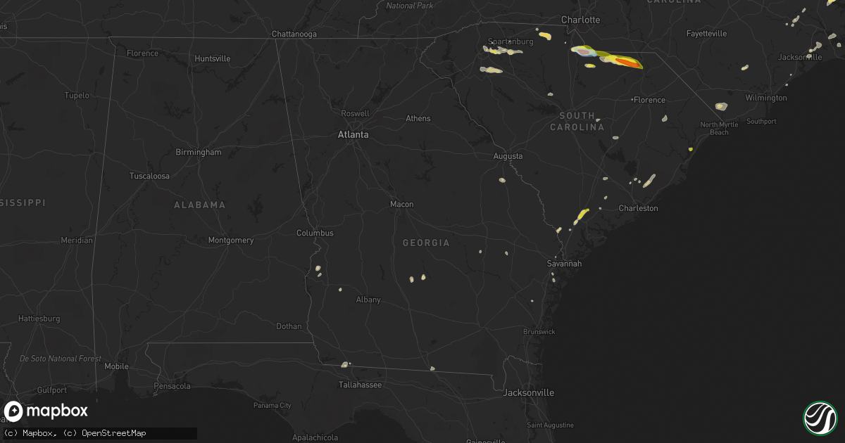Hail map in Georgia on June 3, 2022