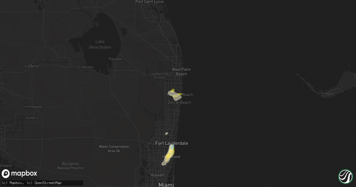 Hail map in Boynton Beach, FL on June 3, 2023