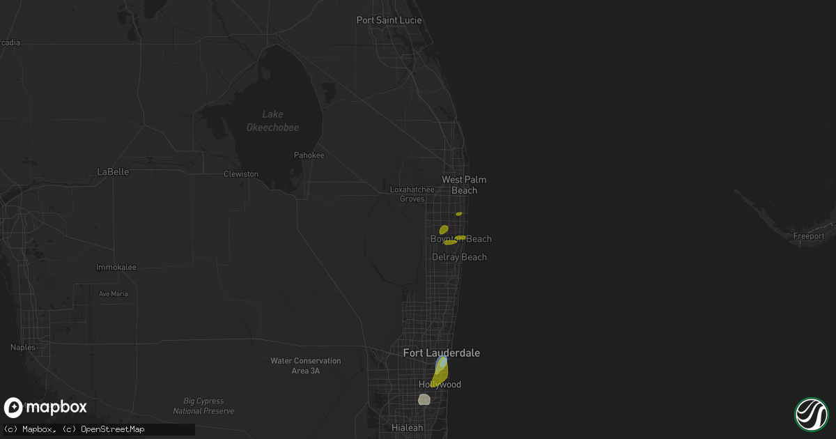 Hail map in Lake Worth, FL on June 3, 2023