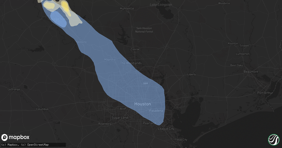 Hail map in Spring, TX on June 3, 2023