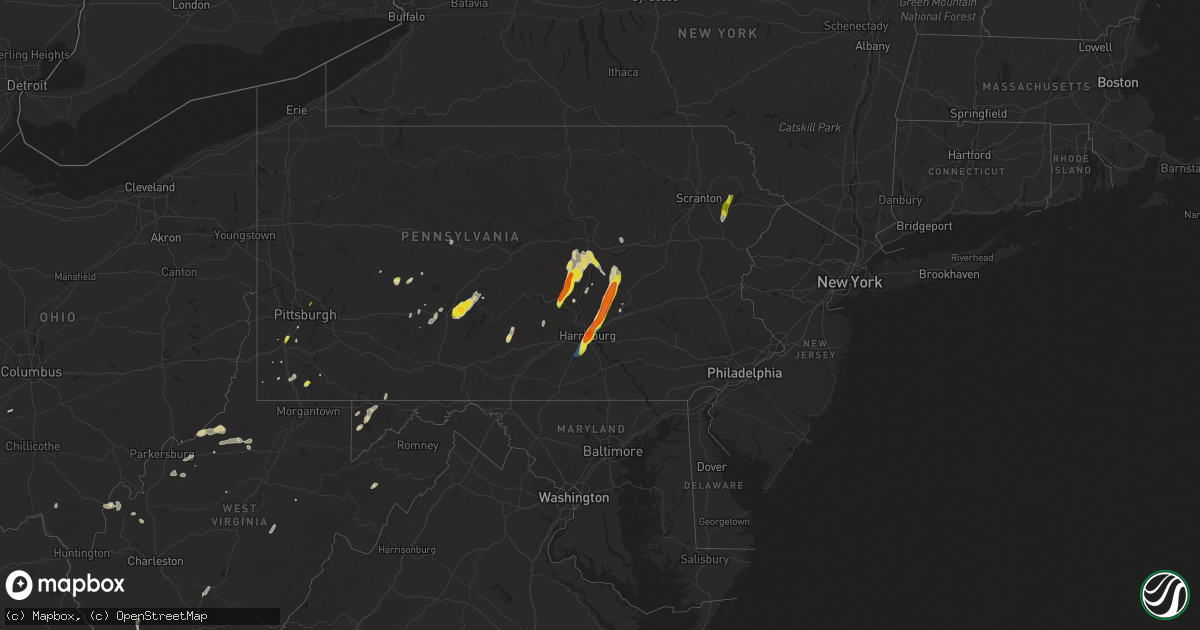 Hail map on June 3, 2023