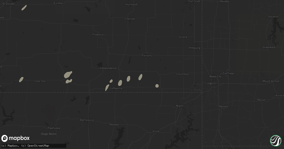 Hail map in Altamont, KS on June 3, 2024