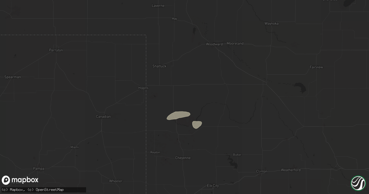 Hail map in Arnett, OK on June 3, 2024