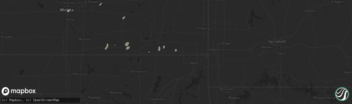 Hail map in Bartlett, KS on June 3, 2024