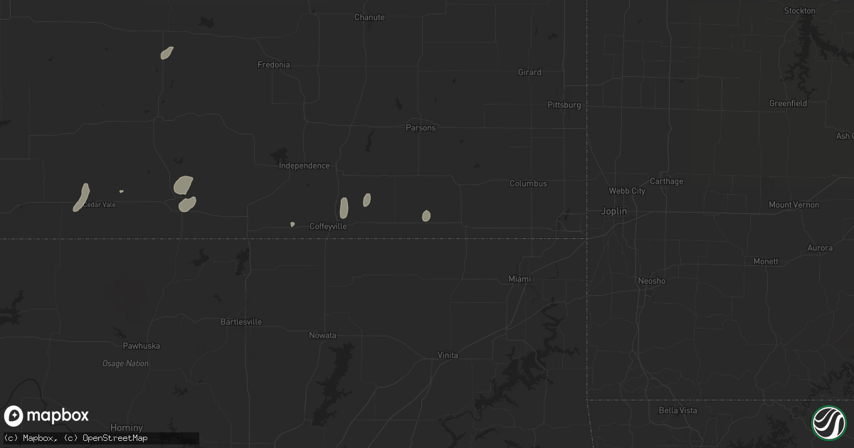Hail map in Bartlett, KS on June 3, 2024