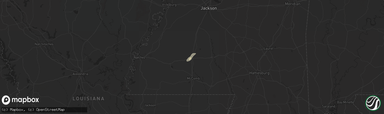 Hail map in Brookhaven, MS on June 3, 2024