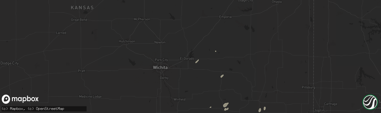 Hail map in El Dorado, KS on June 3, 2024
