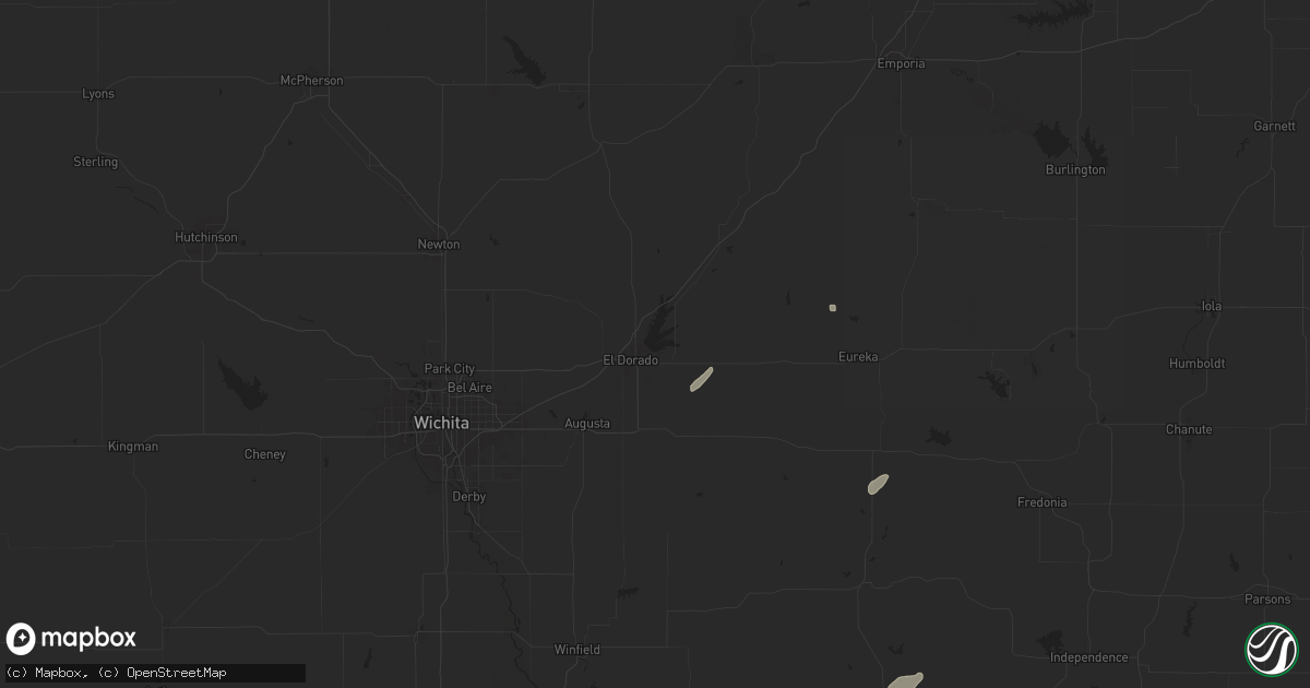 Hail map in El Dorado, KS on June 3, 2024