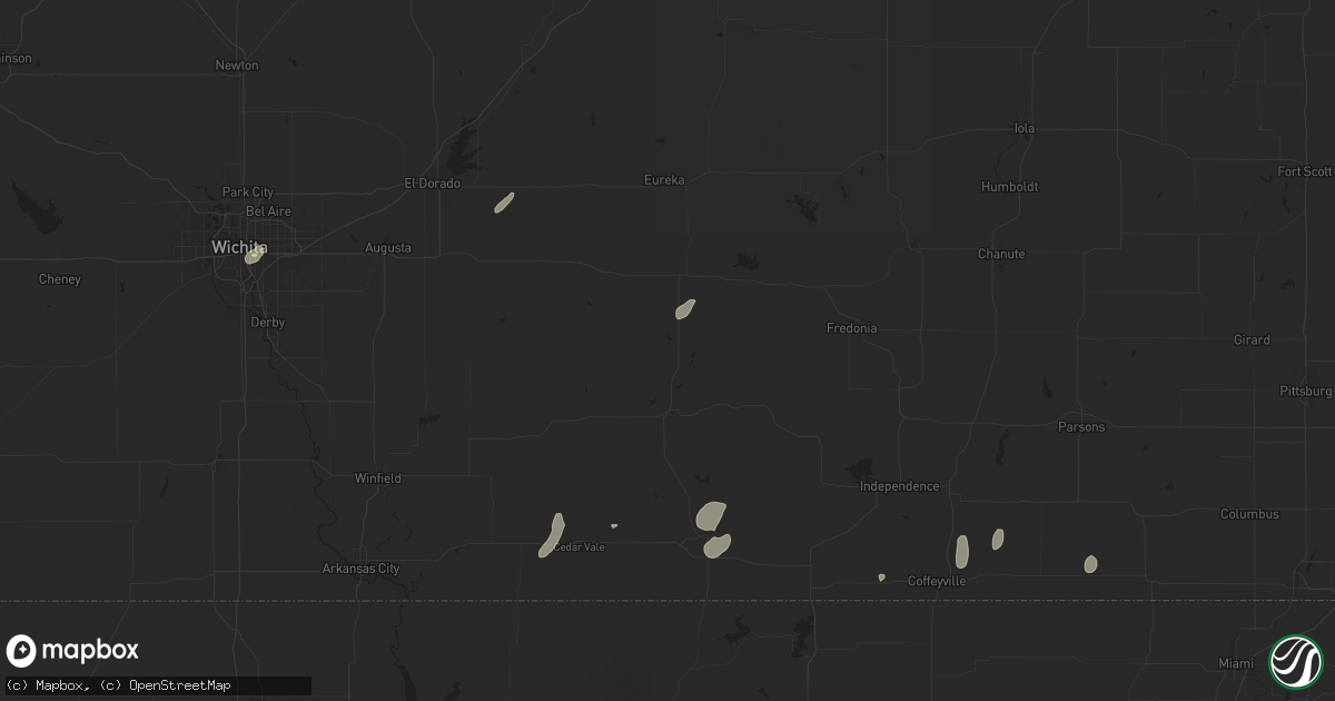 Hail map in Howard, KS on June 3, 2024