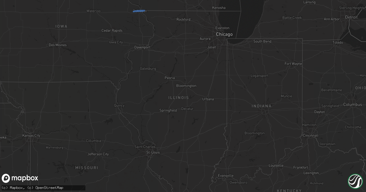 Hail map in Illinois on June 3, 2024