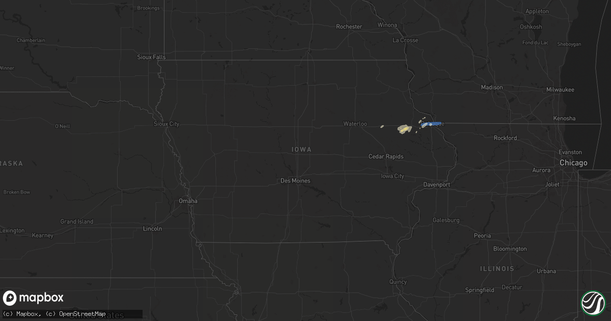 Hail map in Iowa on June 3, 2024