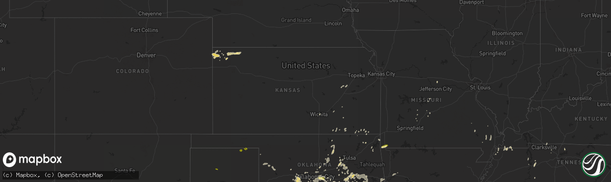 Hail map in Kansas on June 3, 2024