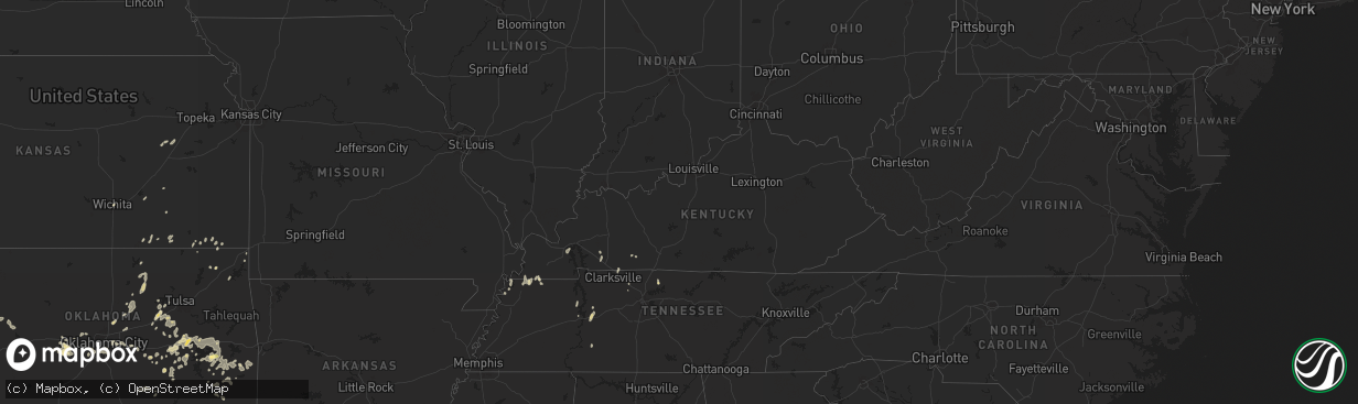 Hail map in Kentucky on June 3, 2024