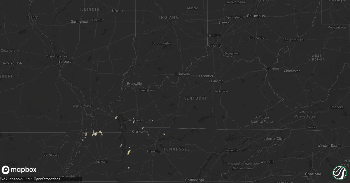 Hail map in Kentucky on June 3, 2024