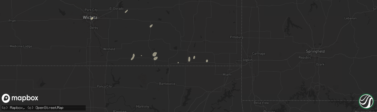 Hail map in Liberty, KS on June 3, 2024