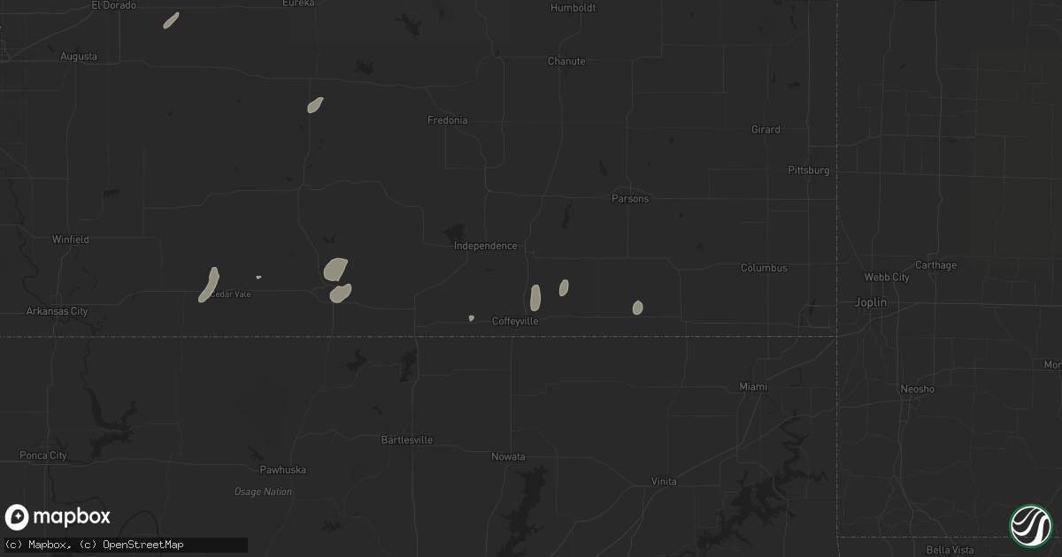 Hail map in Liberty, KS on June 3, 2024