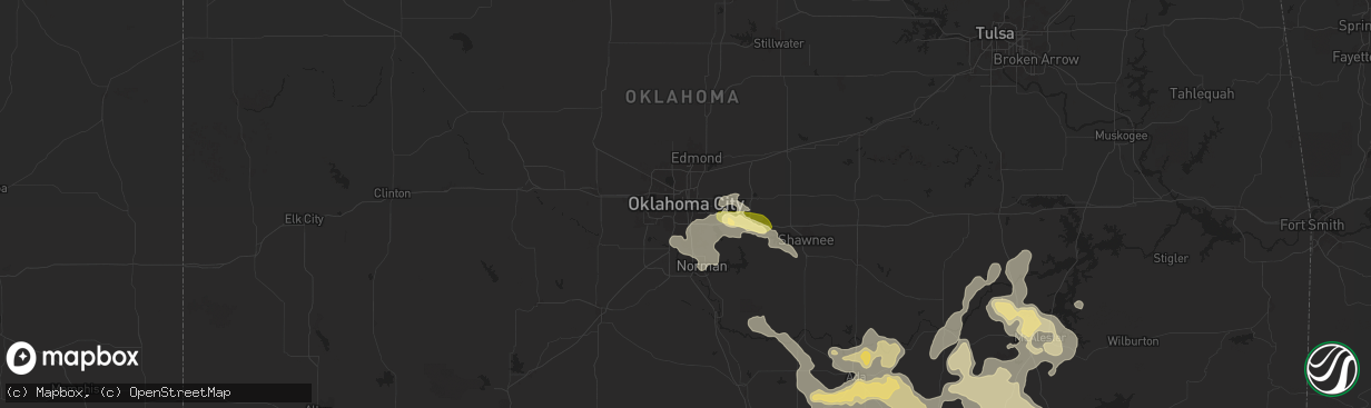 Hail map in Oklahoma City, OK on June 3, 2024