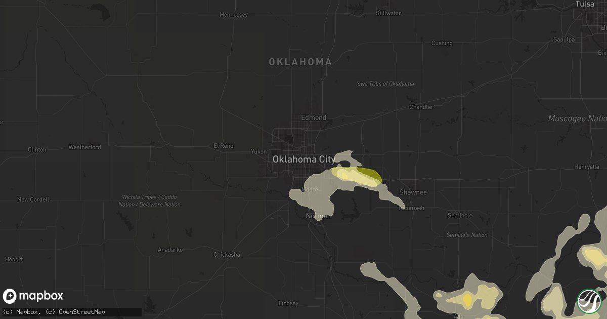 Hail map in Oklahoma City, OK on June 3, 2024