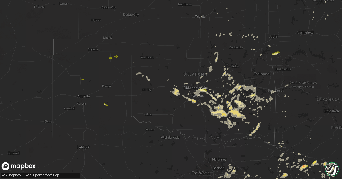 Hail map in Oklahoma on June 3, 2024