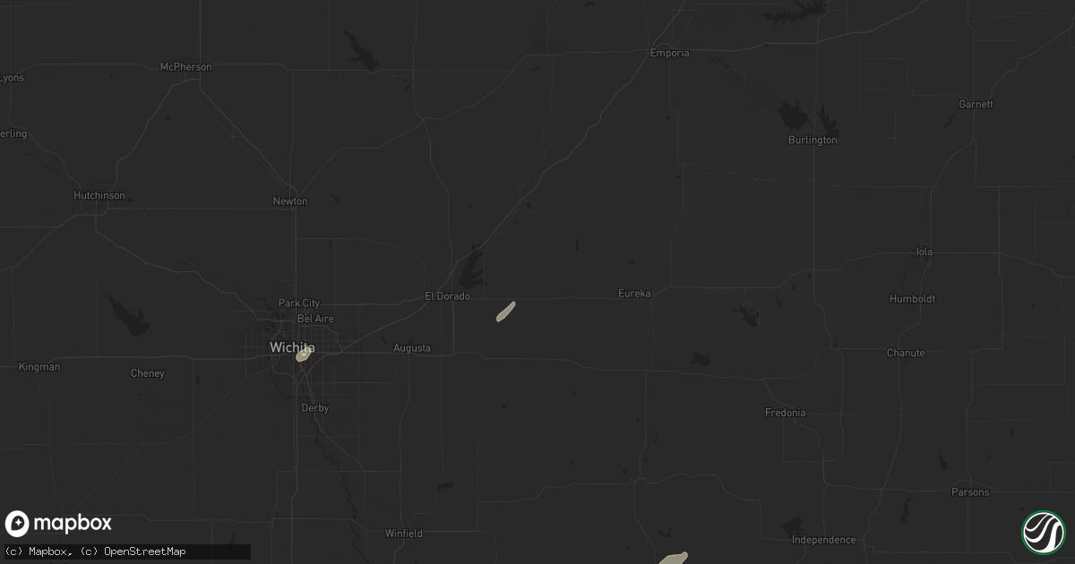 Hail map in Rosalia, KS on June 3, 2024
