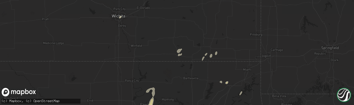 Hail map in Sedan, KS on June 3, 2024