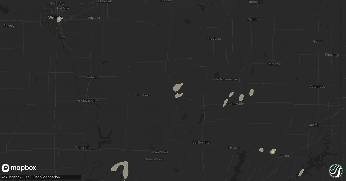 Hail map in Sedan, KS on June 3, 2024