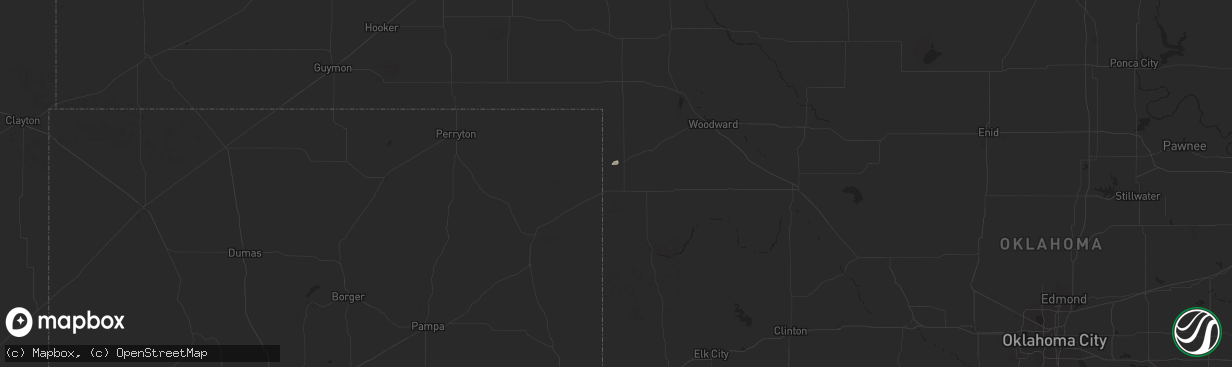 Hail map in Shattuck, OK on June 3, 2024