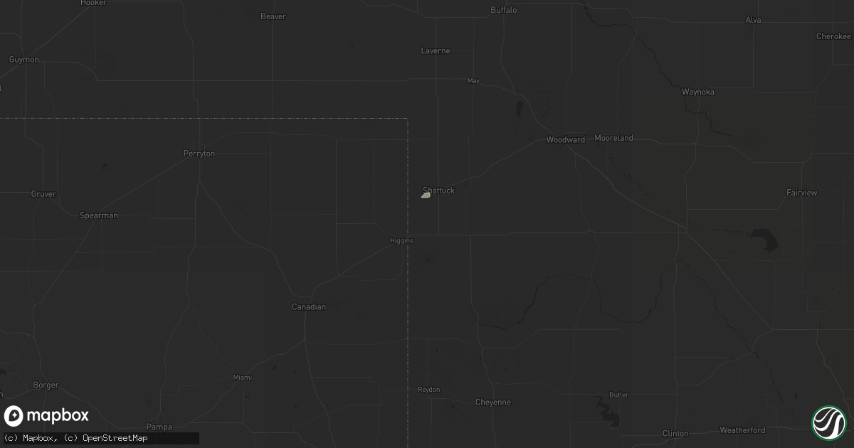 Hail map in Shattuck, OK on June 3, 2024