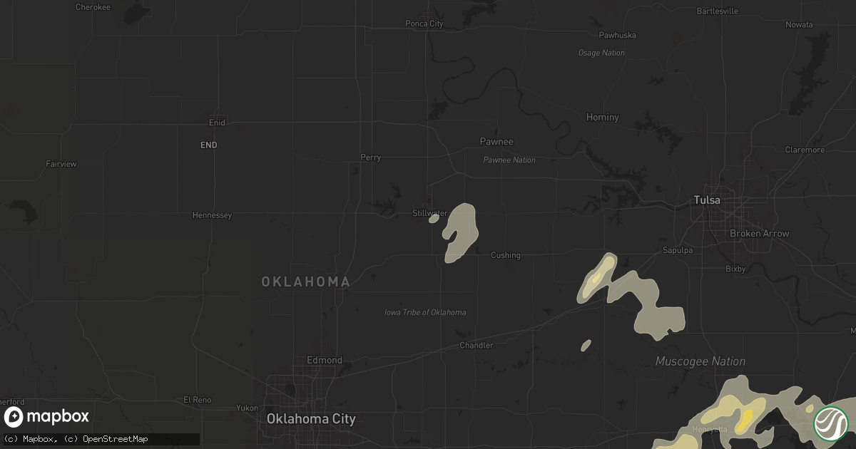 Hail map in Stillwater, OK on June 3, 2024