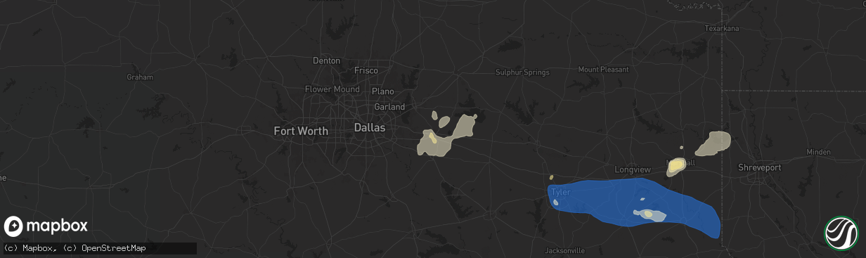 Hail map in Terrell, TX on June 3, 2024