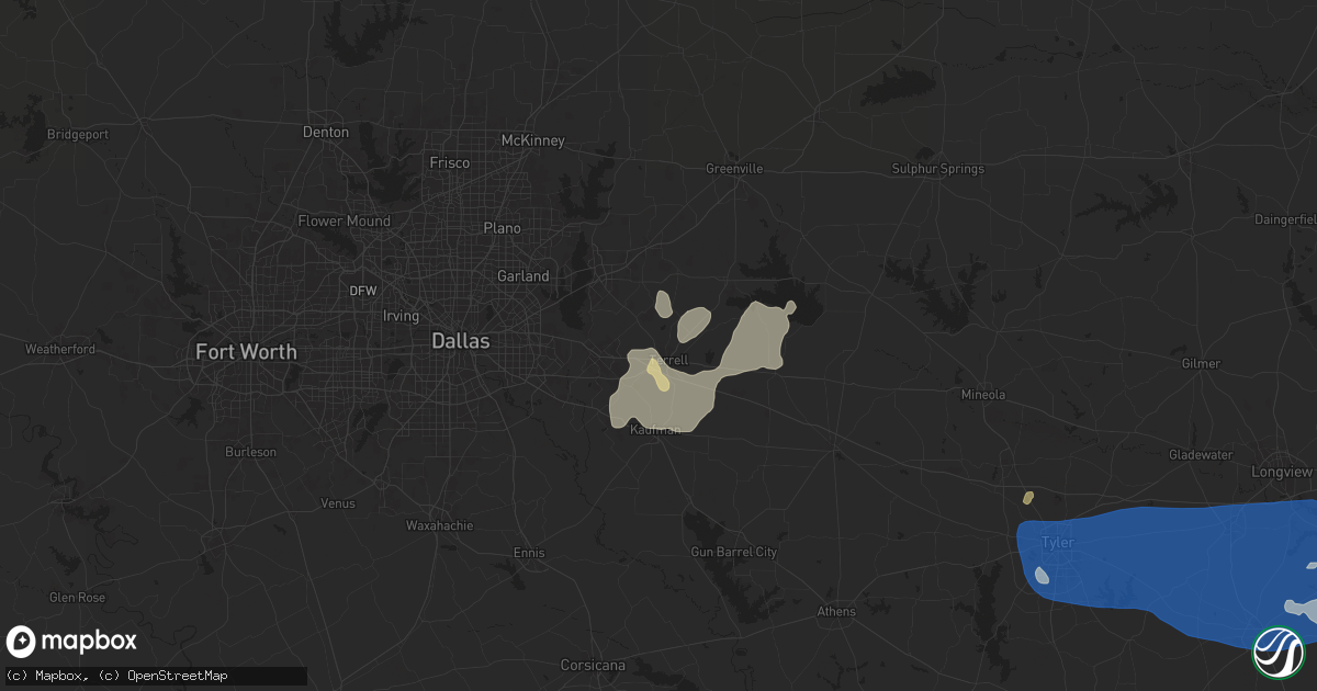 Hail map in Terrell, TX on June 3, 2024