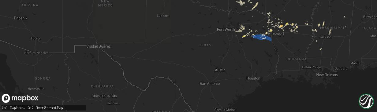 Hail map in Texas on June 3, 2024