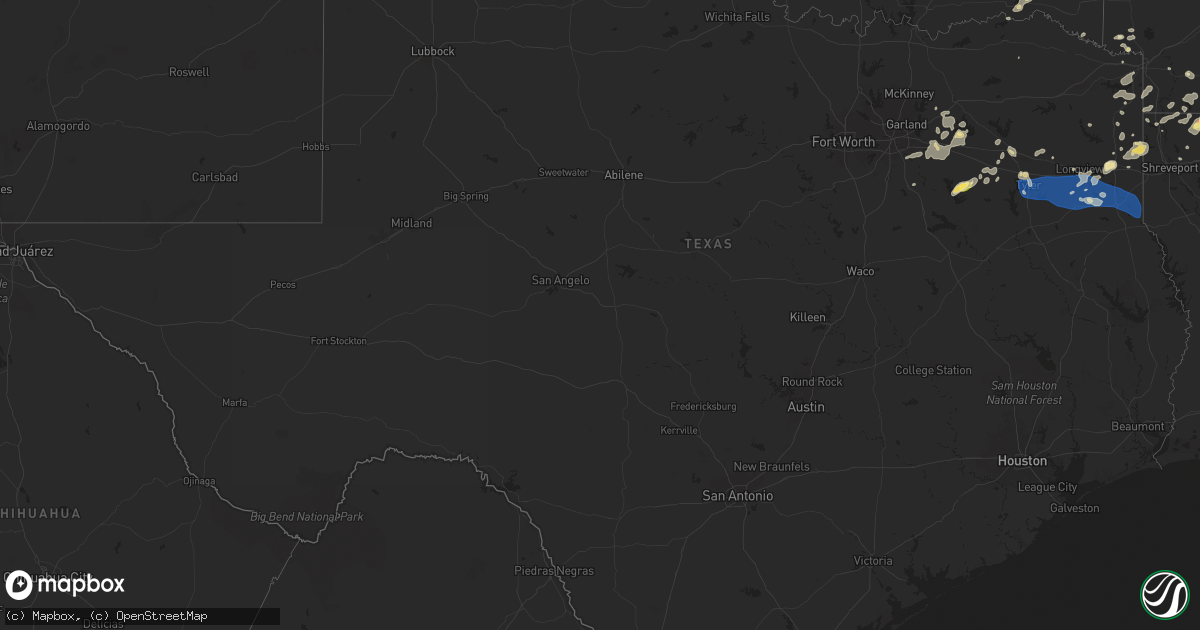 Hail map in Texas on June 3, 2024