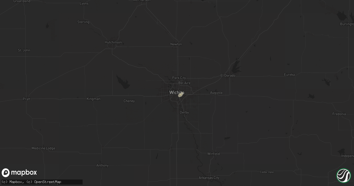 Hail map in Wichita, KS on June 3, 2024